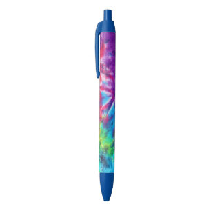 Coole Abstrakte Rainbow Blue Lila Batik Gefärbte Kugelschreiber