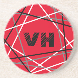 Coole Abstrakte Rot Stripter Gitarreneinträge Getränkeuntersetzer