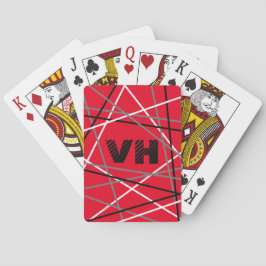 Coole Abstrakte Rot Stripter Gitarreneinträge Spielkarten