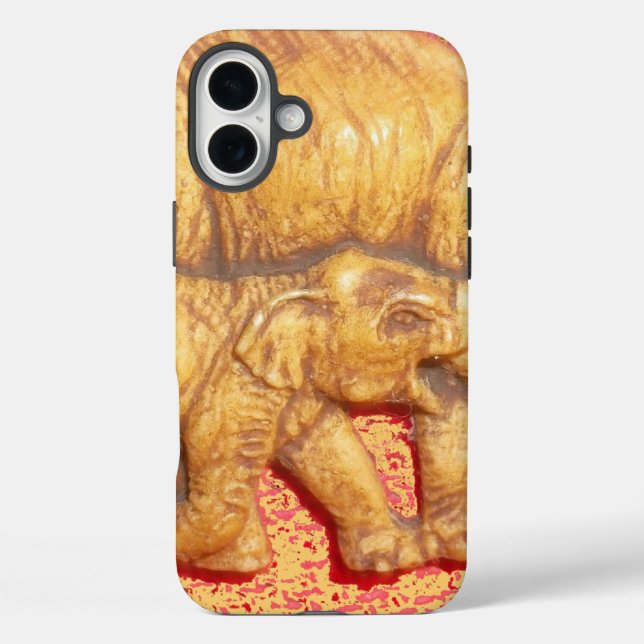 Coole Abstrakte Vector Elephant Familiengeschenk iPhone 16 Plus Hülle (Rückseite)