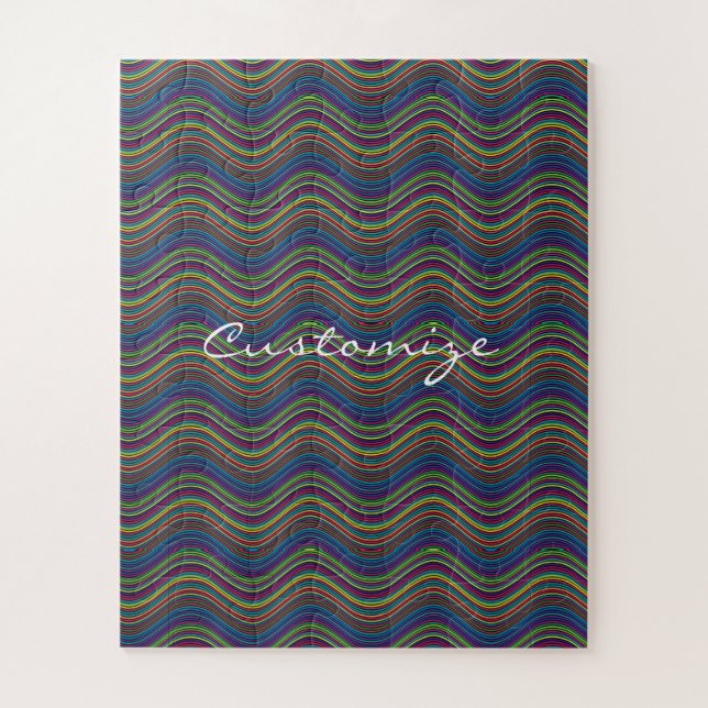 Coole Abstrakte Wavy Line Art Thunder_Cove (Vertikal)