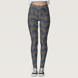 Coole Abstrakte Wavy Line Art Thunder_Cove Leggings