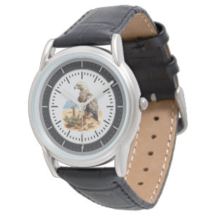Coole Adlerfreunde beobachten Armbanduhr