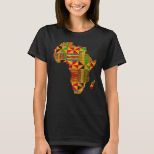 Coole Afrika Karte Kente Tuch für Männer Frauen T-Shirt