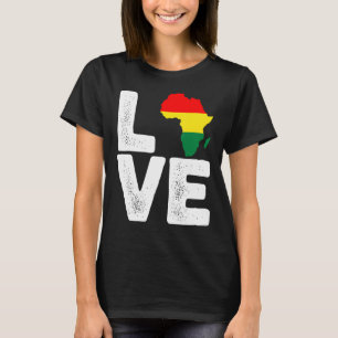 Coole Afrika Karte Liebe für Afro Men Women Black T-Shirt