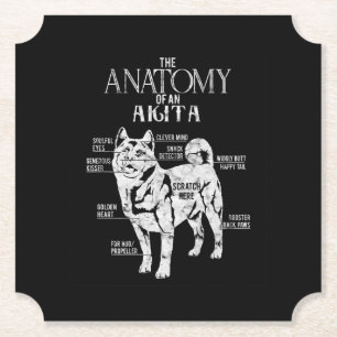 Coole Akita Anatomy Clos Geschenke Hunde Liebhaber Untersetzer