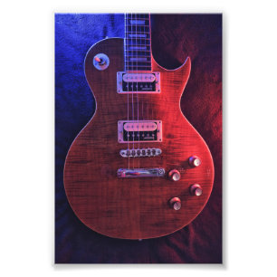 Coole akustische Gitarre Fotodruck