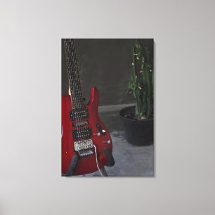 Coole akustische Gitarre Leinwanddruck