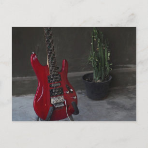 Coole akustische Gitarre Postkarte