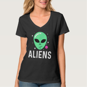 Coole Alien Art for Men Grüne Galaxie T-Shirt