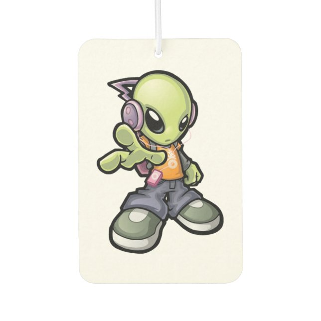 Coole Alien Autolufterfrischer (Vorderseite)