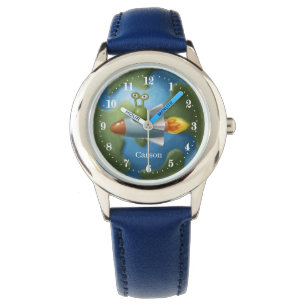coole Alien-Liebhaber fügen Namen hinzu Armbanduhr
