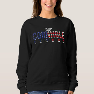Coole amerikanische Flagge Cornhole Legende Corn H Sweatshirt