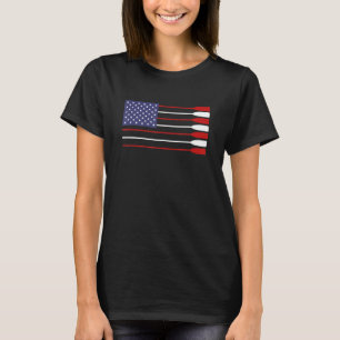 Coole amerikanische Flaggenrudermanschette T-Shirt