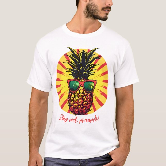 Coole Ananas in einer Sonnenbrille T-Shirt (Vorderseite)