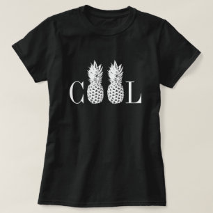 Coole Ananas-Typografie T-Shirts für Frauen