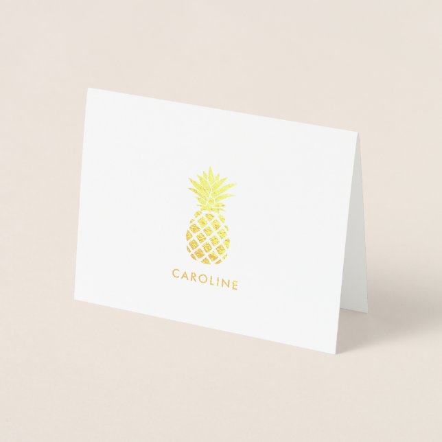 Coole Ananas Vielen Dank Folienkarte (Vorderseite)
