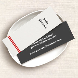 Coole Angesagte Minimalistische Rote Streifen Mini Mini Visitenkarte