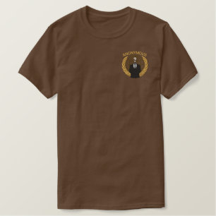 Coole anonyme Symbol-Firmenzeichenstickerei Besticktes T-Shirt