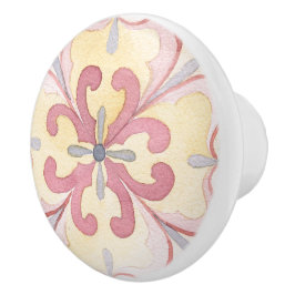 Coole Aquarellbilder Retro Blumenküche Dekoration Keramikknauf