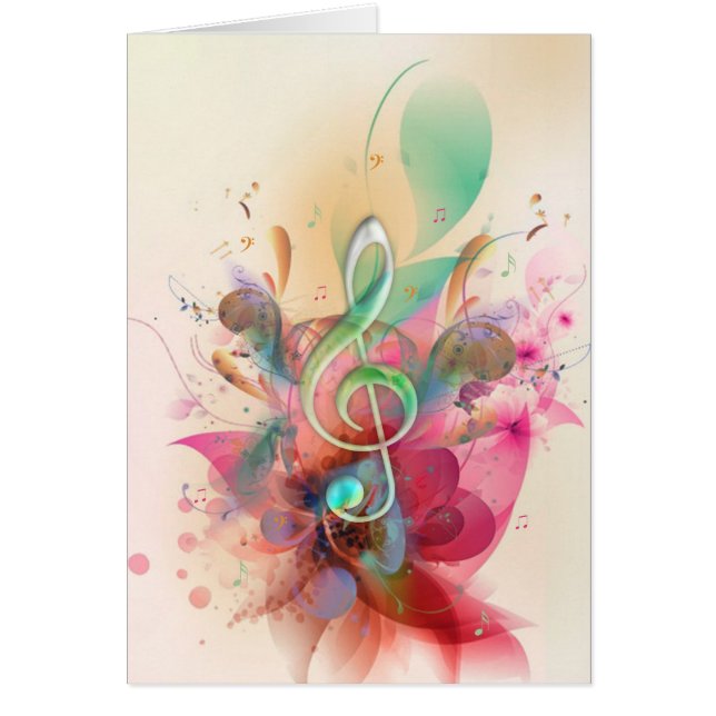 Coole Aquarelltöne Musiknoten Wirbel (Vorne)