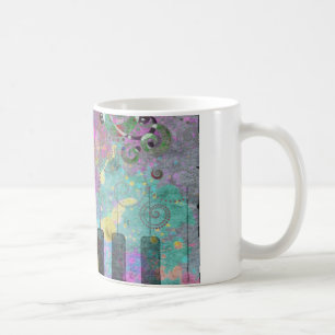 Coole Aquarelltöne Spritzer farbiges Klavier Kaffeetasse