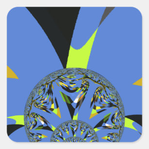 Coole Arches mit Fraktal Spheres Art Design Quadratischer Aufkleber