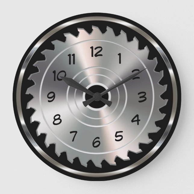 Coole Armbanduhren aus Rundsägen Große Wanduhr (Vorderseite)