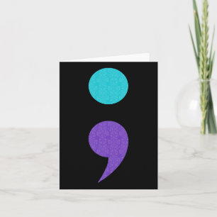 Coole Art von Semicolon Zeichen zur Suizidpräventi Karte