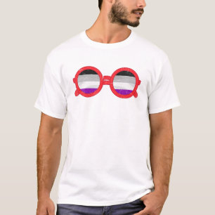 Coole asexuelle Sonnenbrille Gleichheit gegenüber T-Shirt
