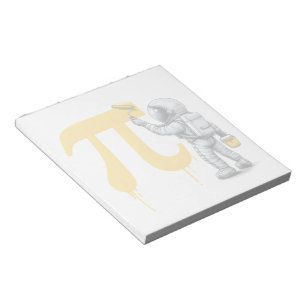 Coole Astronautenmalerei Pi-Symbol Pi-Tag Notizblock