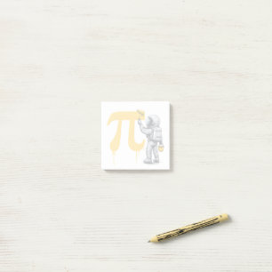 Coole Astronautenmalerei Pi-Symbol Pi-Tag  Post-it Klebezettel