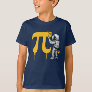 Coole Astronautenmalerei Pi-Symbol Pi-Tag T-Shirt
