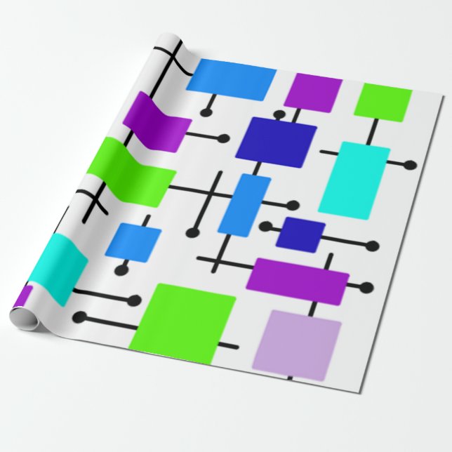 Coole Atomwinkel Geschenkpapier (Ungerollt)