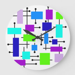 Coole Atomwinkel Große Wanduhr