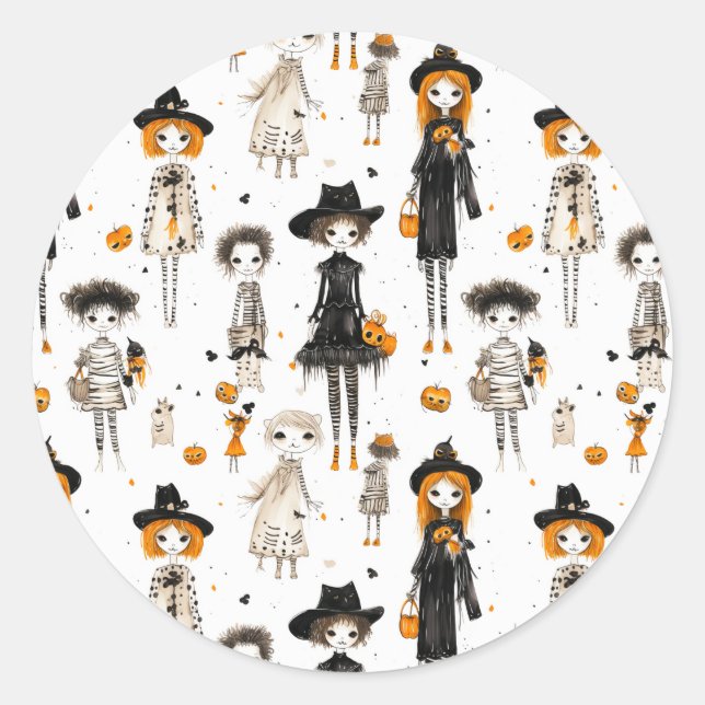 Coole Aufkleber mit Halloween-Thema, (Vorderseite)