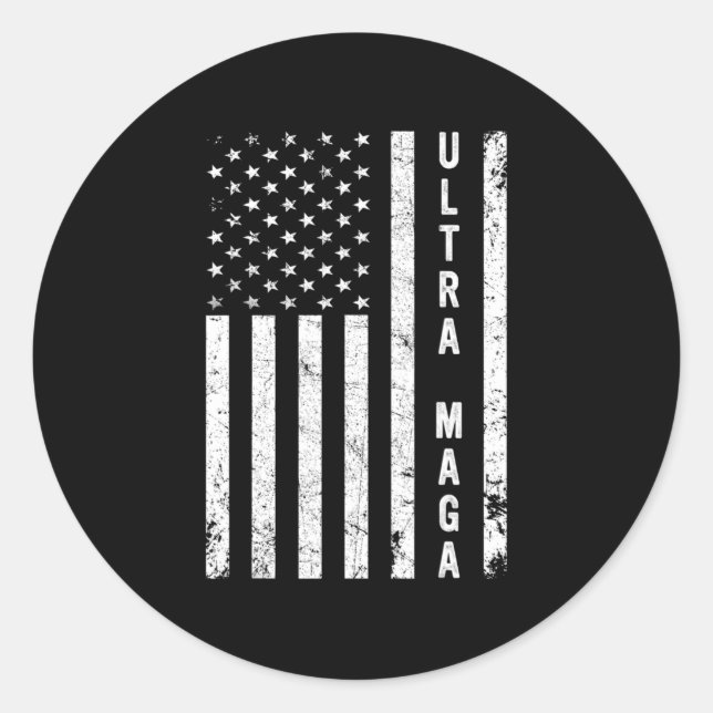 Coole Ausfahrt aus US-amerikanischer Flagge Ult Runder Aufkleber (Vorderseite)