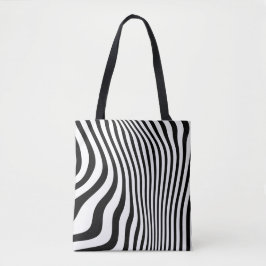 Coole, außergewöhnliche schwarzweiße Streifen Tasche
