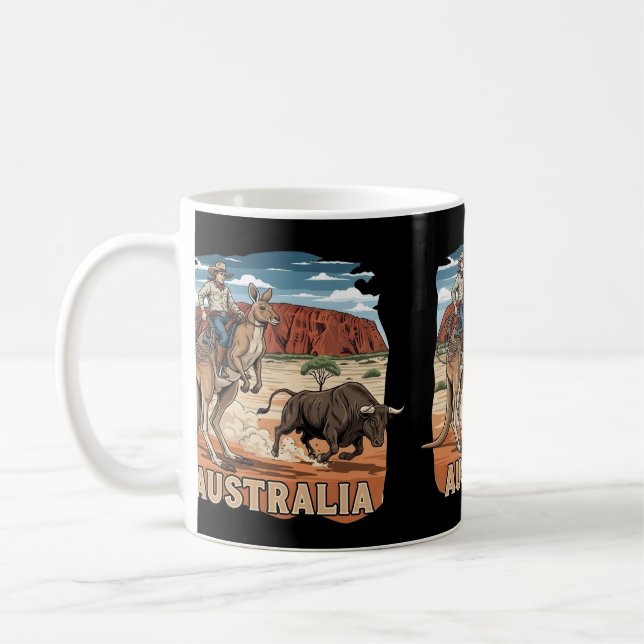 Coole australische Themen Kaffeetasse (Links)
