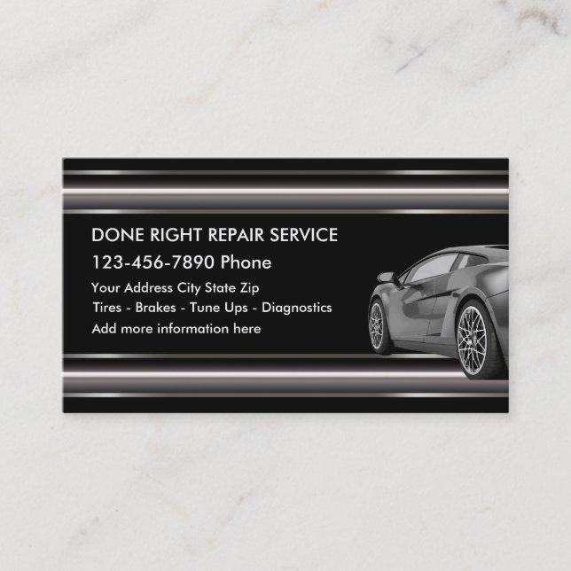 Coole Auto-Reparatur-Geschäfts-Karten Visitenkarte (Vorderseite)