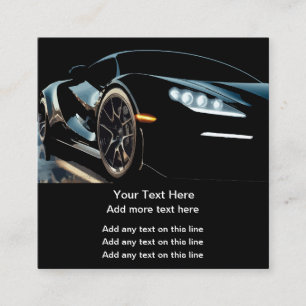 Coole Automotive-Theme-Geschäftskarten-Vorlage Quadratische Visitenkarte