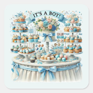 Coole Babydusche Quadratischer Aufkleber