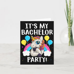 Coole Bachelor Party Art for Men Boys Groom Weddin Karte