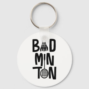 Coole Badminton Minimal Art Schlüsselanhänger