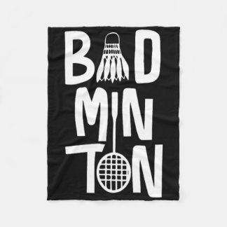 Coole Badminton-Typografie mit Badminton Shuttle & Fleecedecke