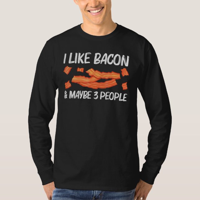 Coole Bakonkunst für Männer Schweinefleischstreife T-Shirt (Vorderseite)