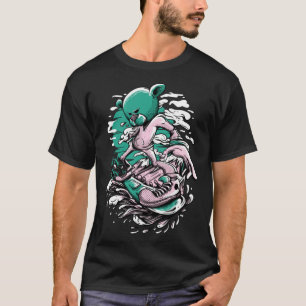 Coole Bärensurfing Wellenreiten Beach Waves T-Shirt