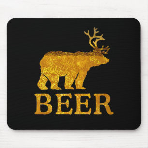 Coole Bärn-Rotwild oder Bier Mousepad