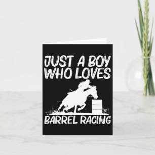 Coole Barrel Racing Art für Jungen Kinder Pferderü Karte
