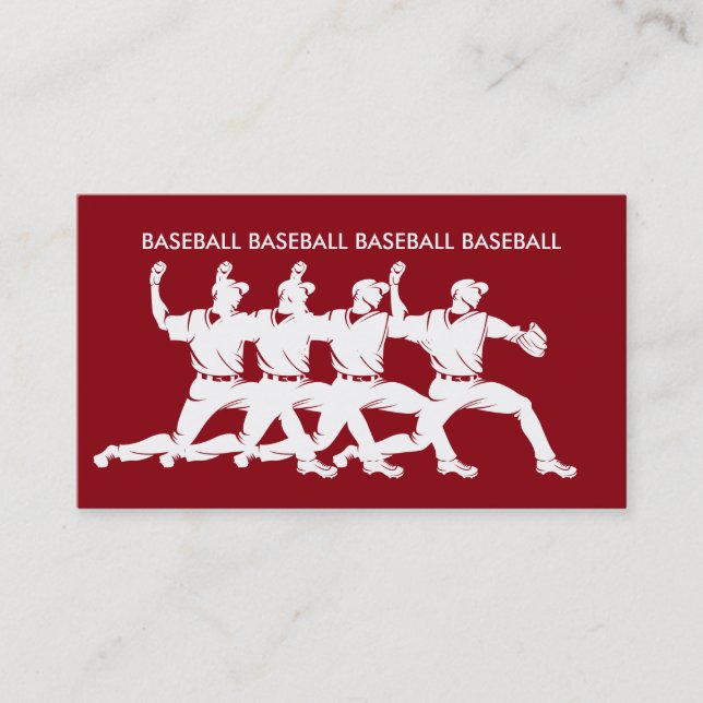 Coole Baseball-Geschäfts-Karten Visitenkarte (Vorderseite)